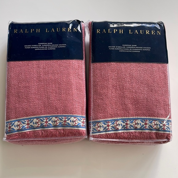 Ralph Lauren Belle Point Rose European Sham Set. $510